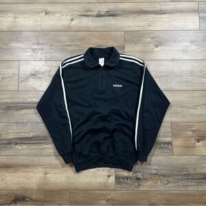 Vintage 90’s Adidas Made in Italy Striped Quarter Zip Jacket